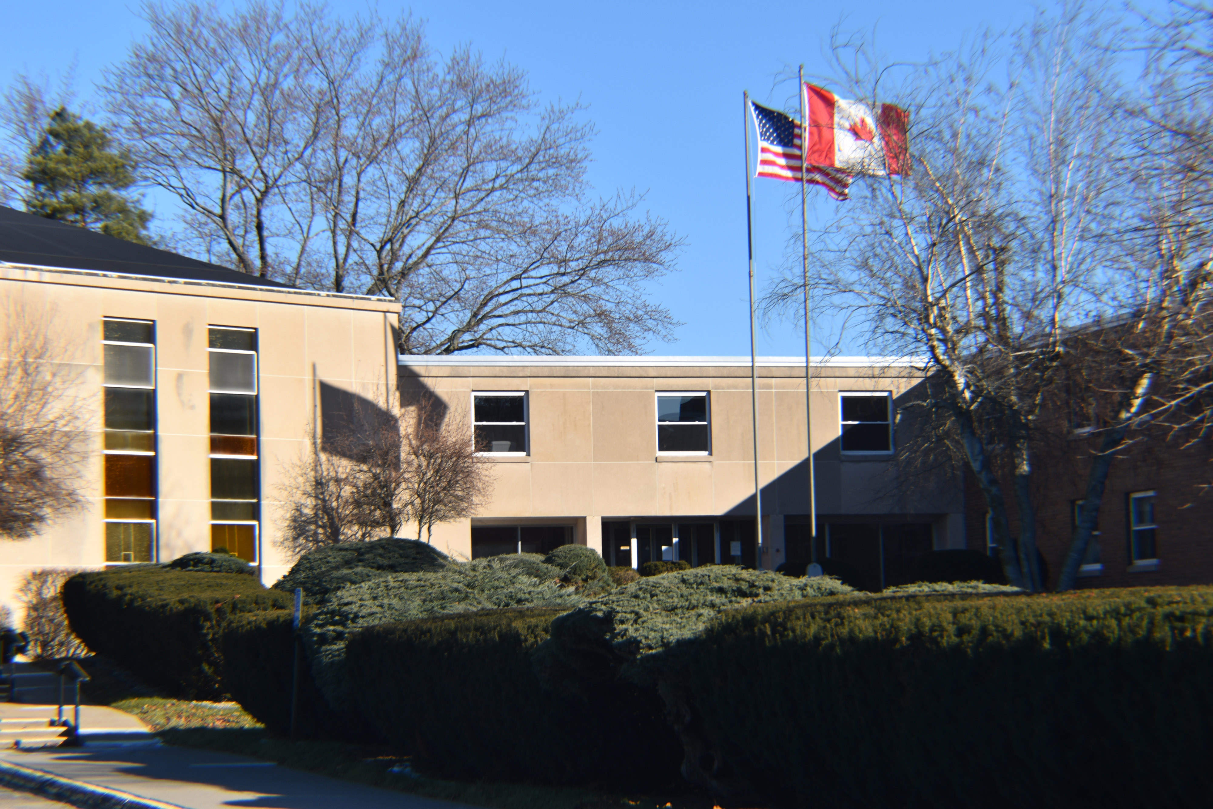 Wadhams Hall, seen from outside